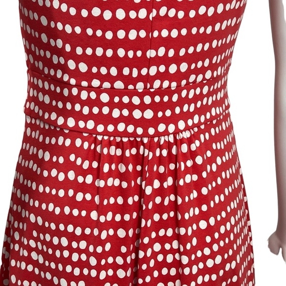 Lands End Women's Plus Fit and Flare Dress Crimson Dawn Dots NWOT Size XS - Picture 7 of 9